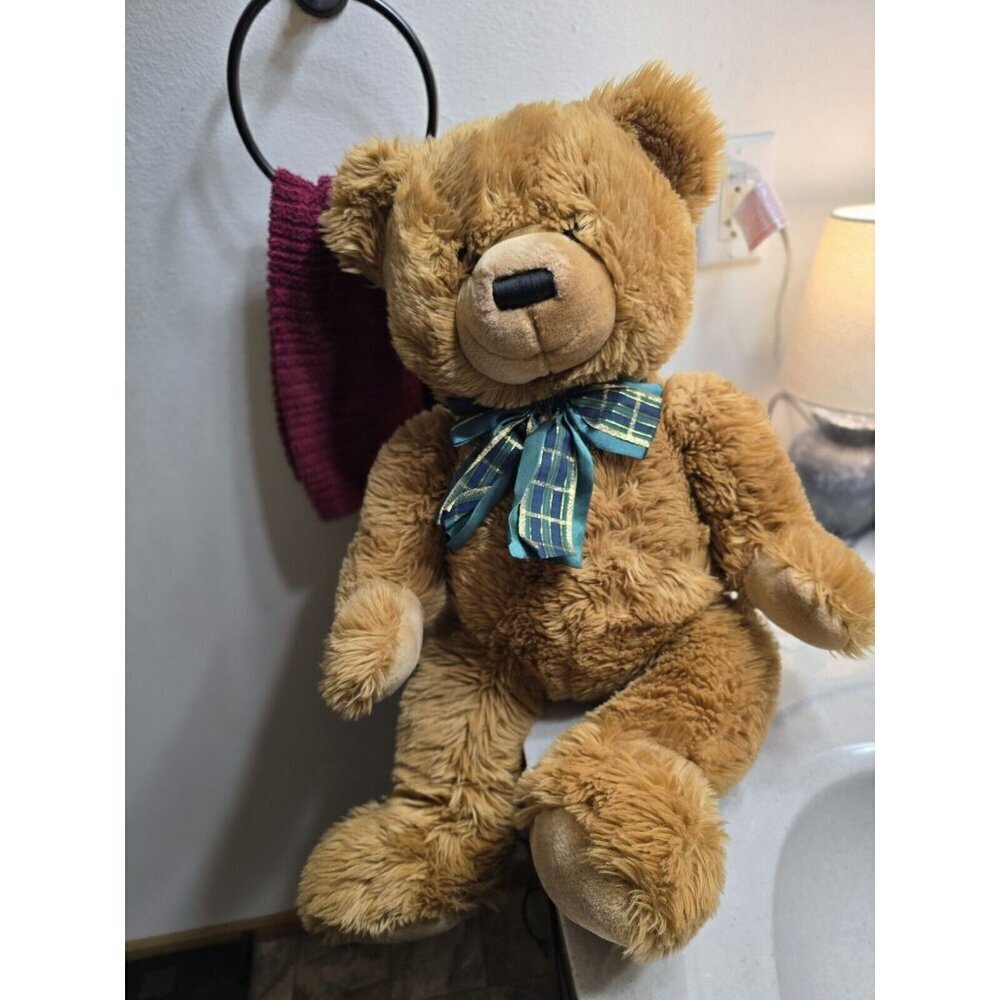 19" 28" Tan‎ Golden Brown Stuffed Plush JCpenney JC Penney Holiday Xmas Bear